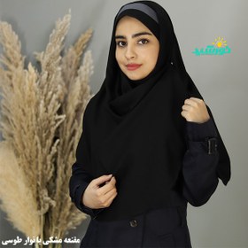 تصویر مقنعه دل طوسی کد 3900 