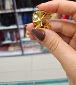 تصویر دکمه دفرمه پایه فلز - طلایی / سایز 2 