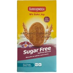 تصویر بیسکویت زعفرانی بدون قند 195 گرم فرخنده 