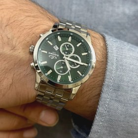 تصویر ساعت الگانس مردانه موتور سوییس سیلور صفحه سبز مدل EP0638G Elegance watch for men, Swiss engine, silver, green dial model EP0638G