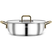 تصویر نیم قابلمه استیل القایی کاراجا macka طلایی 30 سانتی 