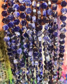 تصویر ریسه سنگ سودالیت مدل شش ضلعی 