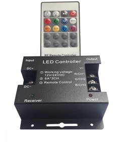 تصویر کنترلر RGB 24A با ریموت 24 کلید RF 