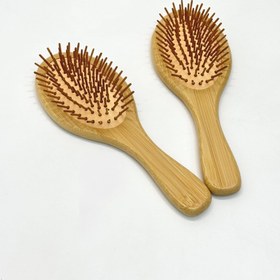 تصویر برس بامبو بیضی شکل بامبو پلاس Bambo Hair Brush