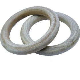 تصویر حلقه چوبی خراطی شده بسته 5 عددی 