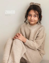 تصویر ژاکت لانه زنبوری رنگ کرمی - سایز 