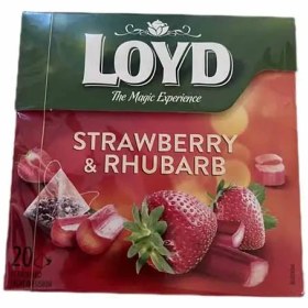 تصویر دمنوش کیسه ای لوید حاوی توت فرنگی و ریواس 20 عددی LOYD Strawberries and Rhubarb 