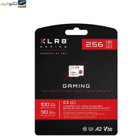 تصویر کارت حافظه MicroSDXC پی ان وای مدل XLR8 Gaming کلاس 10 V30 ظرفیت 256 گیگابایت PNY XLR8 Gaming MicroSDXC V30 Flash Card - 256GB