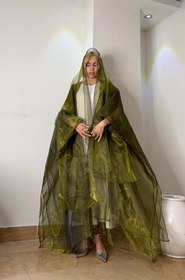 تصویر شال و عبا ساتن شیشه ای چی چی مد مدل محنا - ۱ 