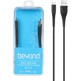 تصویر کابل شارژ پاوربانک اندروید beyond مدل BA-313 – مشکی 