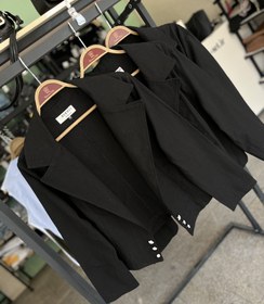 تصویر کراپ کت کتان 