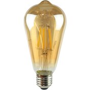 تصویر لامپ ادیسونی حبابی Antique ST64 E27 4W Antique ST64 Edison Filament Bulb Lamp E27 4W