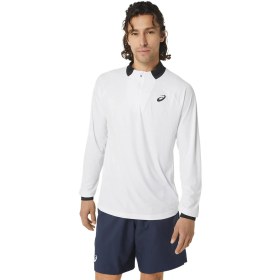 تصویر پلوشرت تنیس مردانه اسیکس Asics Court LS ZIP TOP- سفید 