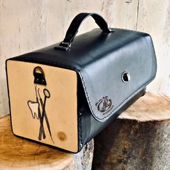 تصویر کیف سفارشی چرم دست دوز رنگ مشکی 