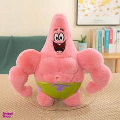 تصویر عروسک طرح پاتریک مدل بدنساز کد 110 ارتفاع 40 سانتی‌ متر 