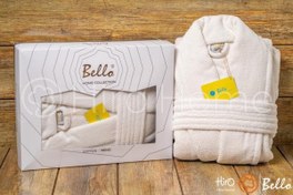 تصویر حوله تن پوش بلو طرح ماکرو رنگ کرم 