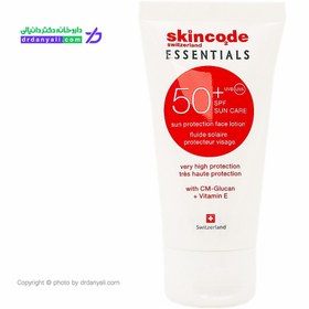 تصویر لوسیون ضد آفتاب حاوی SPF 50 اسکین کد 50 میلی لیتر Skin Code Sun Protective Face Lotion SPF 50 50 ML