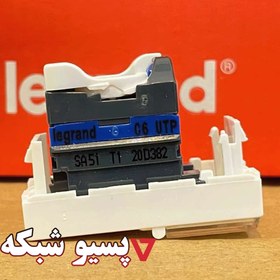 تصویر کیستون شبکه باریک لگراند Cat6 UTP Legrand Cat6 UTP narrow network keystone