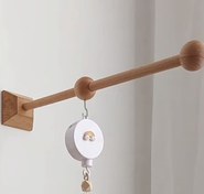 تصویر پایه اتصال دیواری مدل توپی ،چوب راش 