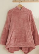 تصویر پتوی یک نفره کاراکا خانه جوان کوردل صورتی پوشیدنی کاراجا Karaca Home 