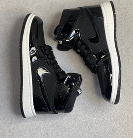 تصویر کتونی air jordan1 مشکی ورنی Air Jordan1 high