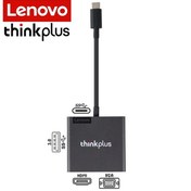 تصویر هاب تایپ C لنوو مدل Lenovo Thinkplus TPOHC407 پشتیبانی از 4K | ارجینال 