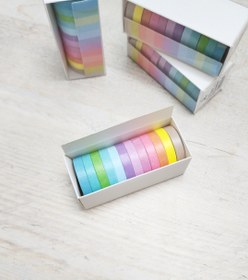 تصویر چسب واشی رنگین کمانی ۱۲ عددی 