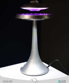 تصویر اسپیکر و چراغ خواب رومیزی سفینه فضایی UFO Magnetic Levitating Floating Table Lamp