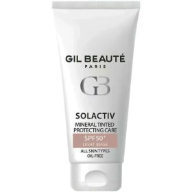 تصویر سل اکتیو ضد آفتاب مینرال رنگی بژ روشن ژیل بوته SPF50 Gil Beaute Light Beige Sunscreen Solactiv SPF50