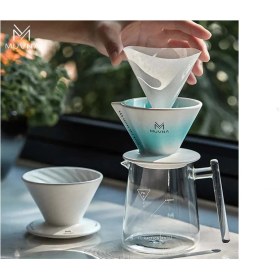 تصویر دریپر v60 مدل XingChuan برند MUVNA MUVNA XingChuan ceramic v60 filter cup