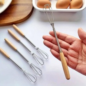 تصویر همزن کافی دسته چوبی 