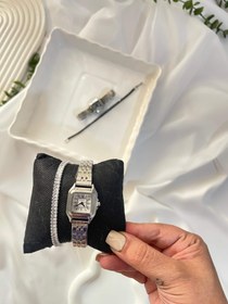 تصویر کد 117 ساعت مچی فنسی(طرح کارتیر) - صفحه مشکی 