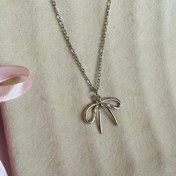 تصویر گردنبند دخترانه مدل Ysx با پاپیون و جنس استیل 