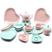 تصویر سرویس صبحانه خوری طرح ترک 19 پارچه آیسرام 