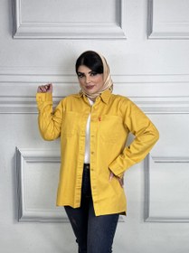 تصویر مانتو شومیزی زرد سیر کد181 