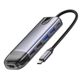 تصویر هاب 10 پورت USB-C مک دودو مدل HU-742 هاب لپ تاپ USB,USB-C 10 مک دودو مشکی