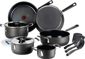 تصویر ست قابلمه و تابه 12 تکه نچسب تفال مدل T-fal Anodized cookware- ارسال 15 الی 20 روز کاری 