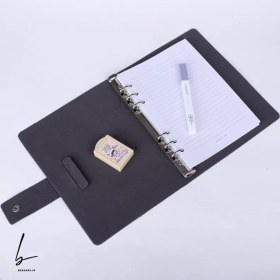 تصویر کلاسور پاستلی چرمی ۱۰۰ برگ 
