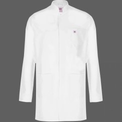 تصویر روپوش سفید مردانه مونوتیپ مدل یقه دیپلمات طول متوسط (Monotip D 106) 