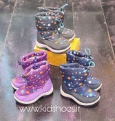 تصویر بوت بچگانه گل یخ مدل PG160 رنگ بنفش و طوسی 