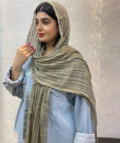 تصویر شال کنفی حصیری - سبز 