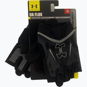 تصویر دستکش بدنسازی آندر آرمور مدل Under Armour Women's Training Gloves | مشکی طوسی 