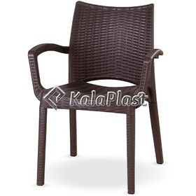 تصویر صندلی دسته دار حصیری نظری بامبو کد 804 ا Bamboo rattan handle chair code 804 Bamboo rattan handle chair code 804