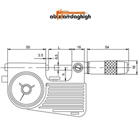 تصویر میکرومتر ساعتی خارج سنج آکاد 50-25 میلی متر آکاد 01-002-349 