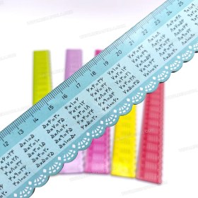 تصویر خط کش چوبی 30 سانتی متری جدول ضرب 