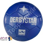 تصویر توپ فوتبال چرمی طرح سه ستاره دربی استار سایز4 