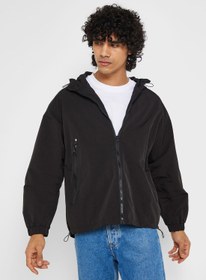 تصویر کاپشن هودی سایز بزرگ برند seventy five Oversize Hooded Jacket