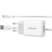 تصویر شارژر دیواری WOPOW مدل WA03M همراه کابل 1.2متر 