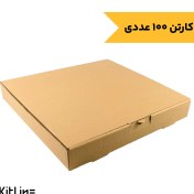 تصویر جعبه پیتزا 34 ساده ایفلوت مدل 34*34*5 کارتن 100 عددی طاقدیس 