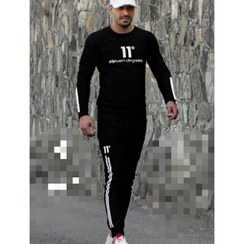 تصویر ست بلوز شلوار مردانه مشکی شانتون سایز L تا ۲XL 